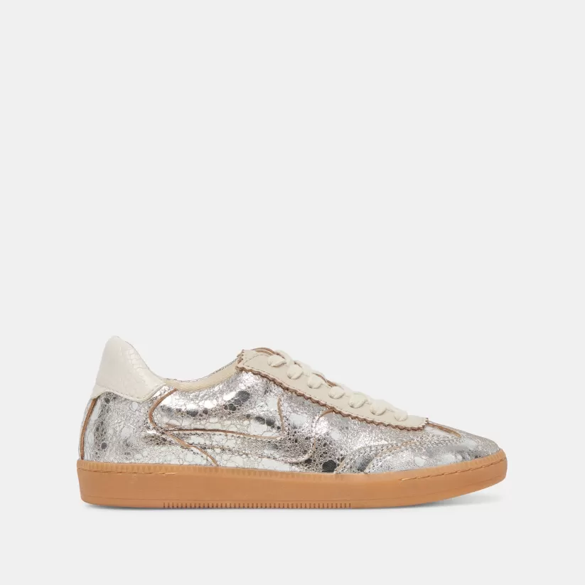 Make It Metallic | Style Spotlight: Notice | Dolce Vita NOTICE SNEAKERS SILVER DISTRESSED LEATHER SILVERDISTRESSEDLEATHER