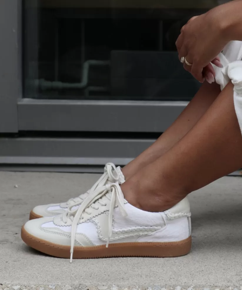 Style Spotlight: Notice | Sneakers | Dolce Vita NOTICE STITCH SNEAKERS IVORY CALF HAIR IVORYCALFHAIR