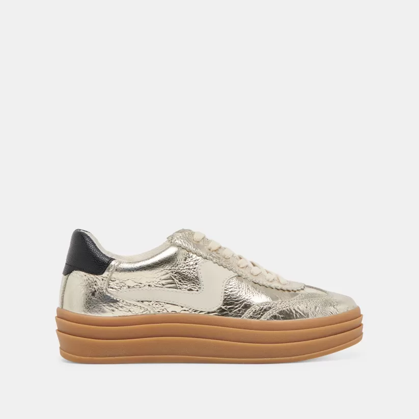Make It Metallic | Style Spotlight: Notice | Dolce Vita NOTICE X SNEAKERS PLATINUM DISTRESSED LEATHER PLATINUMDISTRESSEDLEATHER