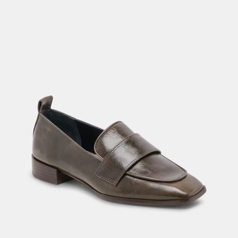 Flats & Loafers | Dolce Vita NYGEL LOAFERS DARK OLIVE LEATHER DARKOLIVELEATHER