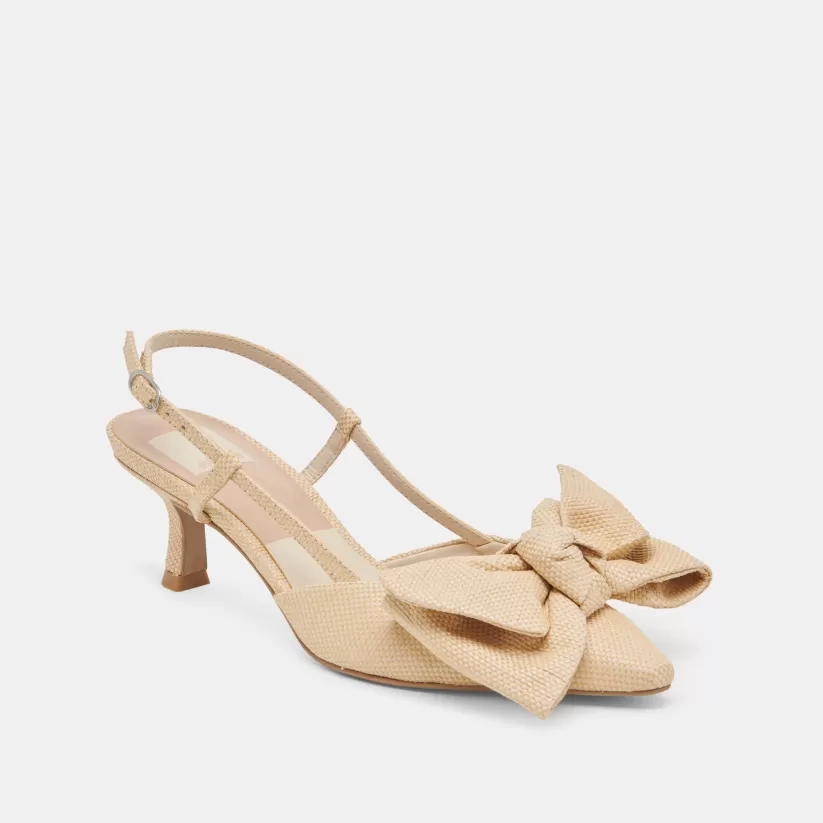 Heels | Dolce Vita ODELA BOW HEELS NATURAL WOVEN RAFFIA NATURALWOVENRAFFIA