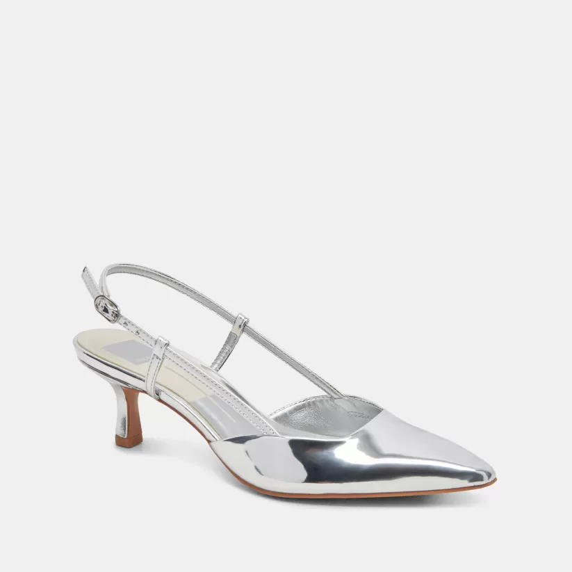 Make It Metallic | Wide Widths | Dolce Vita ODELA WIDE HEELS SILVER STELLA SILVERSTELLA
