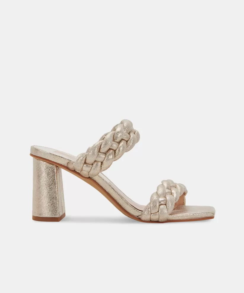 Sandals | Heels | Dolce Vita PAILY HEELS LIGHT GOLD METALLIC STELLA SUEDE LIGHTGOLDMETALLICSTELLASUEDE