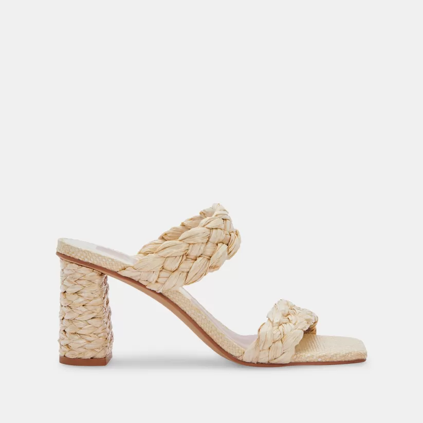 Sandals | Heels | Dolce Vita PAILY RAFFIA HEELS VANILLA RAFFIA VANILLARAFFIA
