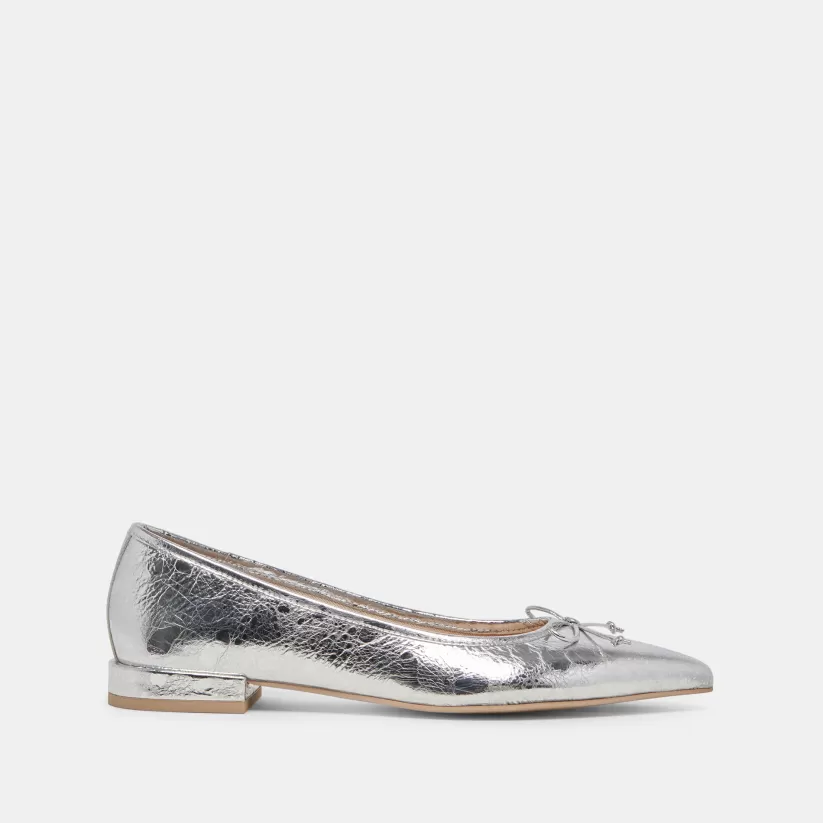 Ballet Flats | Flats & Loafers | Dolce Vita PALANI BALLET FLATS SILVER DISTRESSED LEATHER SILVERDISTRESSEDLEATHER