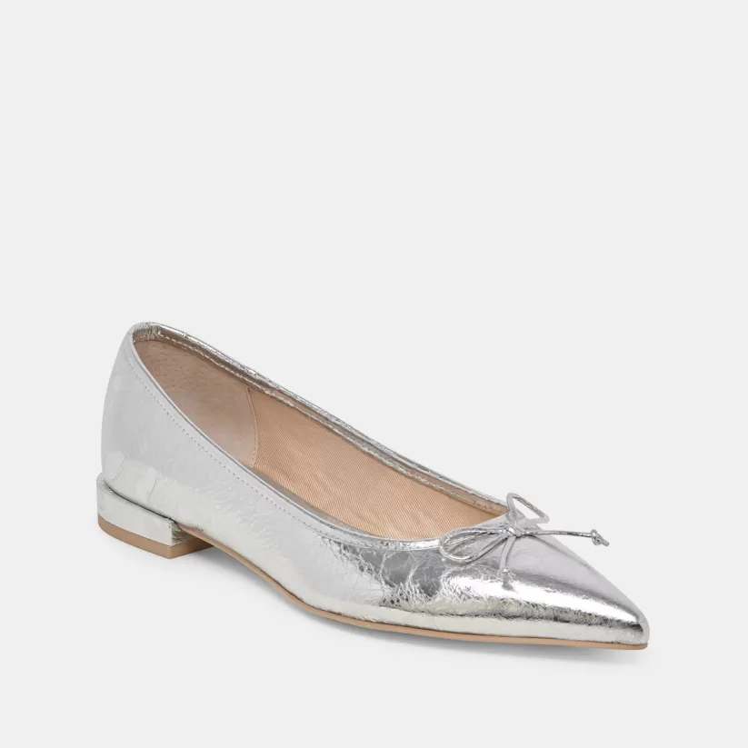 Ballet Flats | Flats & Loafers | Dolce Vita PALANI BALLET FLATS SILVER DISTRESSED LEATHER SILVERDISTRESSEDLEATHER