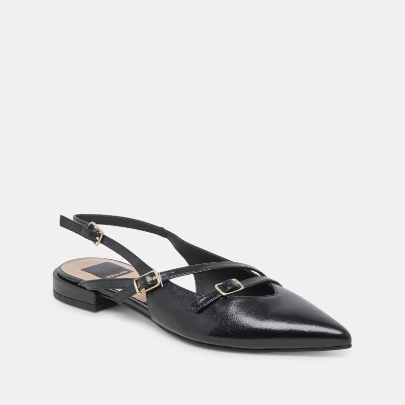 Wide Widths | Flats & Loafers | Dolce Vita PAMLA WIDE FLATS BLACK CRINKLE PATENT BLACKCRINKLEPATENT