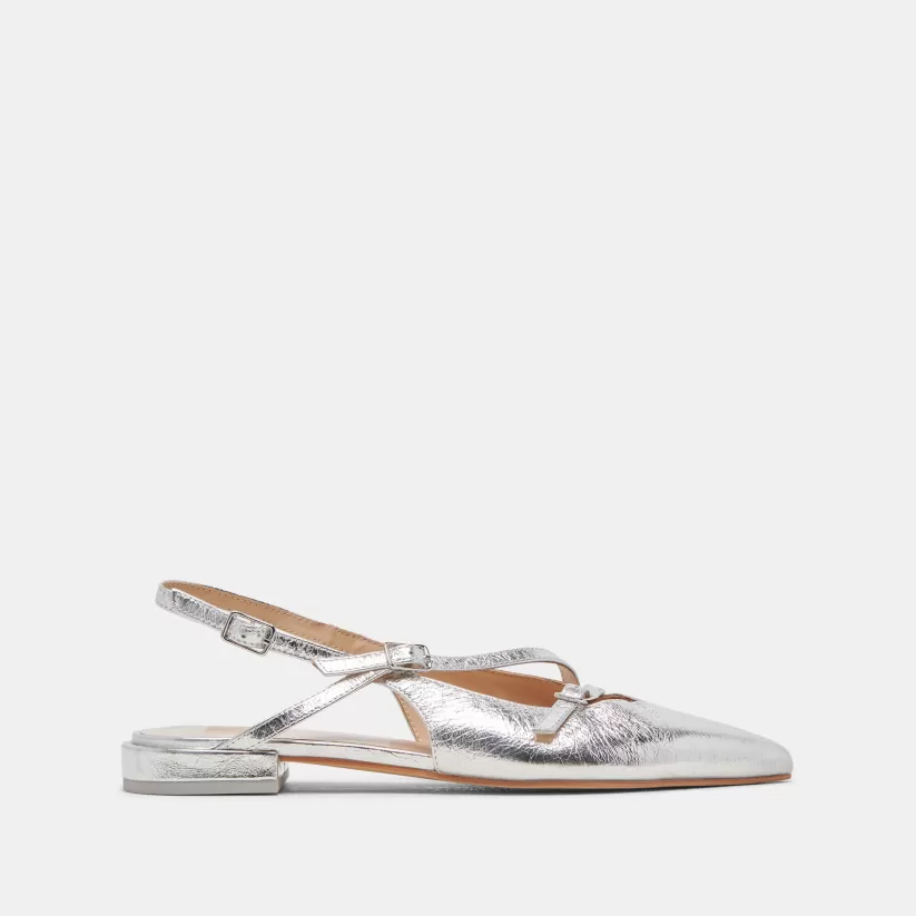 Wide Widths | Flats & Loafers | Dolce Vita PAMLA WIDE FLATS SILVER CRINKLE PATENT SILVERCRINKLEPATENT