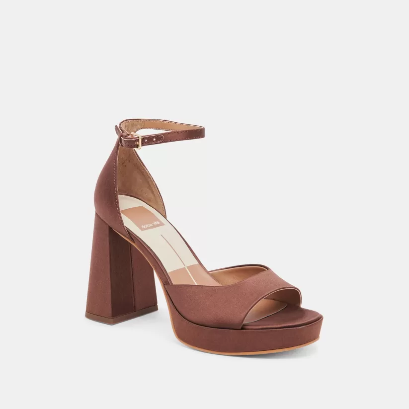 Heels | Dolce Vita PANDRO HEELS CHOCOLATE SATIN CHOCOLATESATIN