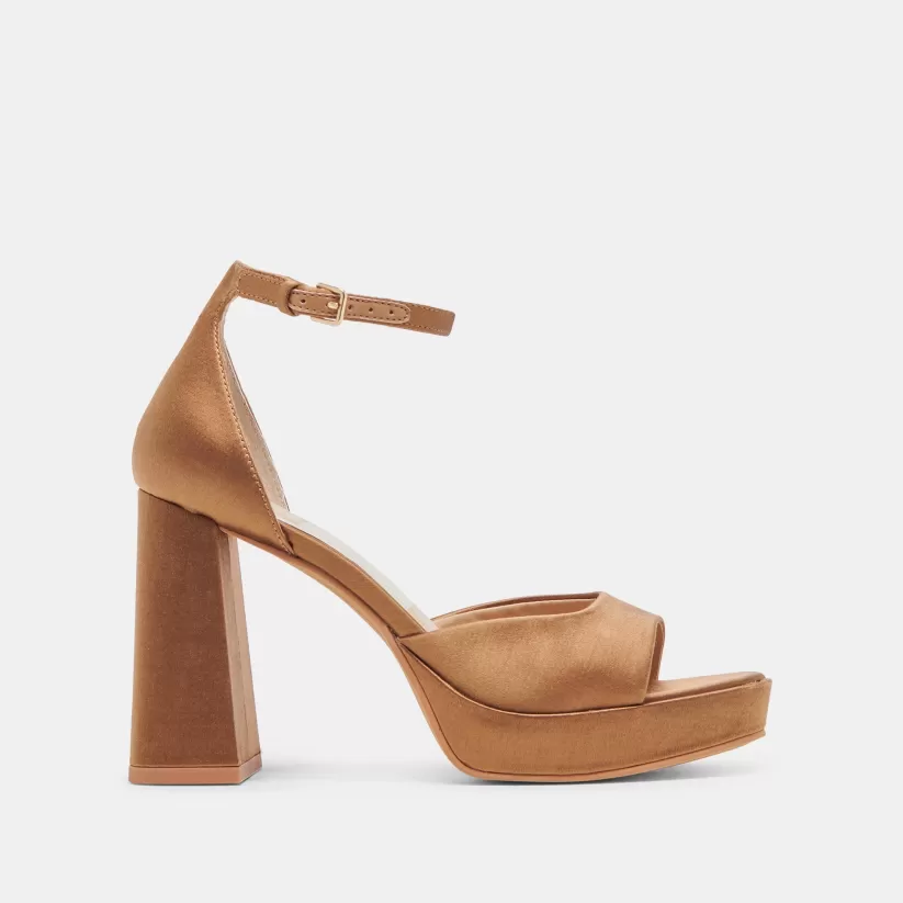Heels | Dolce Vita PANDRO HEELS MID BROWN SATIN MIDBROWNSATIN