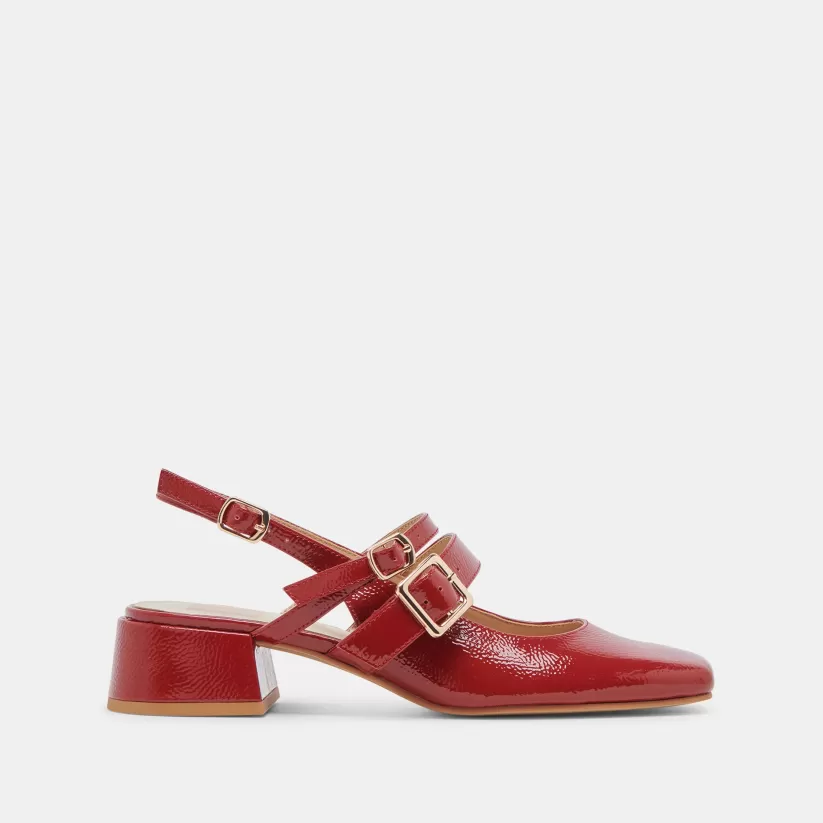 Mary Janes | Heels | Dolce Vita PATZY HEELS CRIMSON CRINKLE PATENT LEATHER CRIMSONCRINKLEPATENTLEATHER