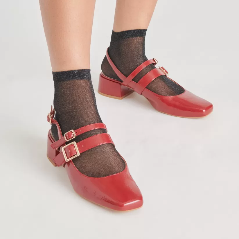 Mary Janes | Heels | Dolce Vita PATZY HEELS CRIMSON CRINKLE PATENT LEATHER CRIMSONCRINKLEPATENTLEATHER