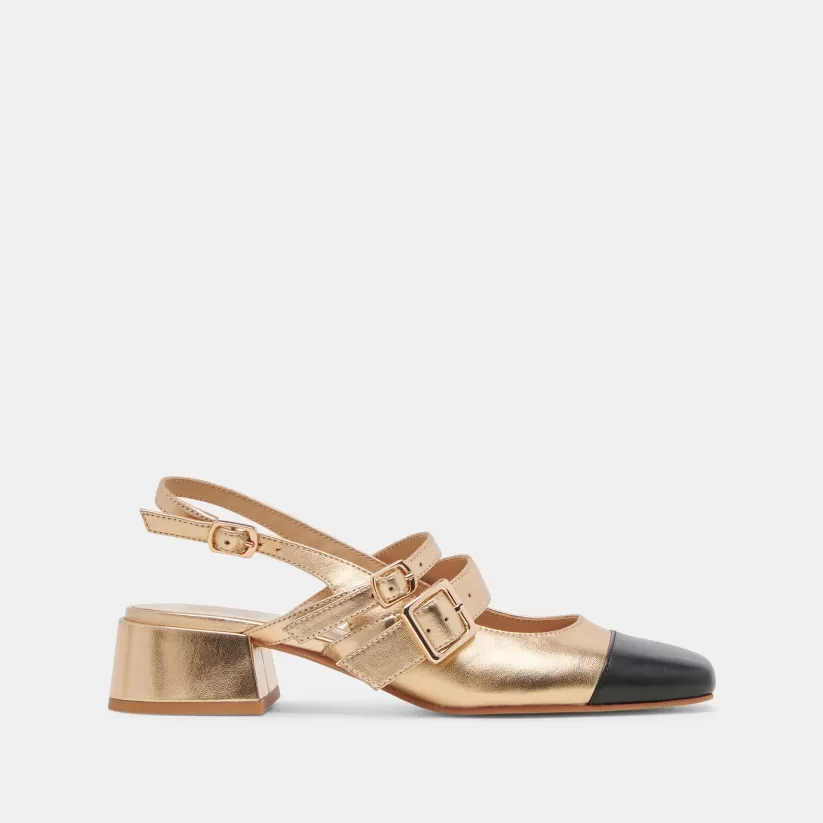 Mary Janes | Heels | Dolce Vita PATZY HEELS GOLD MULTI LEATHER GOLDMULTILEATHER