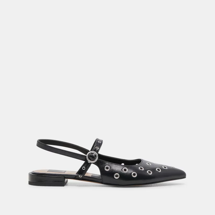 Mary Janes | Ballet Flats | Dolce Vita PENNEY STUD FLATS MIDNIGHT CRINKLE PATENT MIDNIGHTCRINKLEPATENT