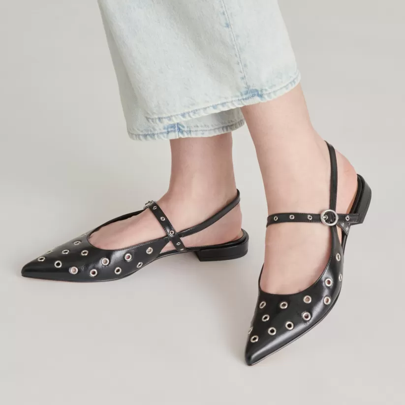 Mary Janes | Ballet Flats | Dolce Vita PENNEY STUD FLATS MIDNIGHT CRINKLE PATENT MIDNIGHTCRINKLEPATENT