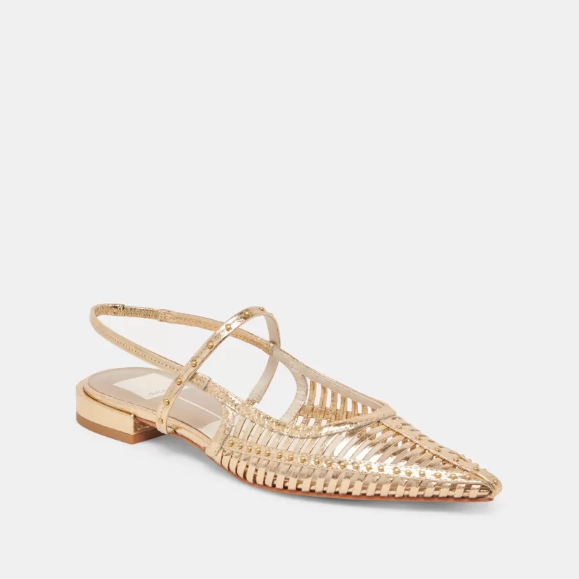 Make It Metallic | Flats & Loafers | Dolce Vita PHINLY FLATS GOLD DISTRESSED LEATHER GOLDDISTRESSEDLEATHER