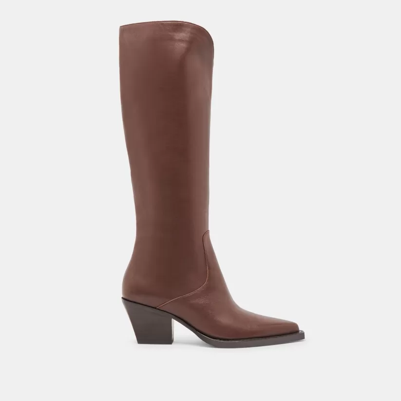 Western Inspired | Tall Boots | Dolce Vita RAJ BOOTS CHOCOLATE LEATHER CHOCOLATELEATHER