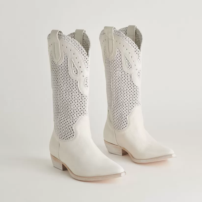 Western Inspired | Dolce Vita RANCH BOOTS IVORY LEATHER IVORYLEATHER