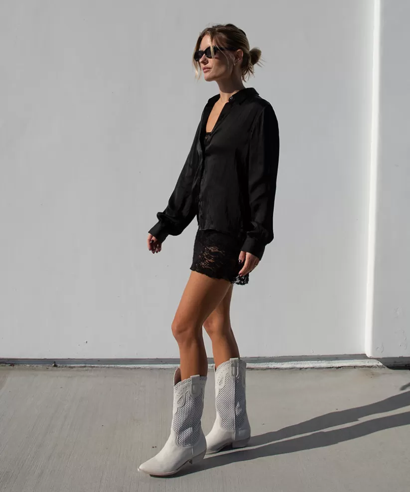 Western Inspired | Dolce Vita RANCH BOOTS IVORY LEATHER IVORYLEATHER