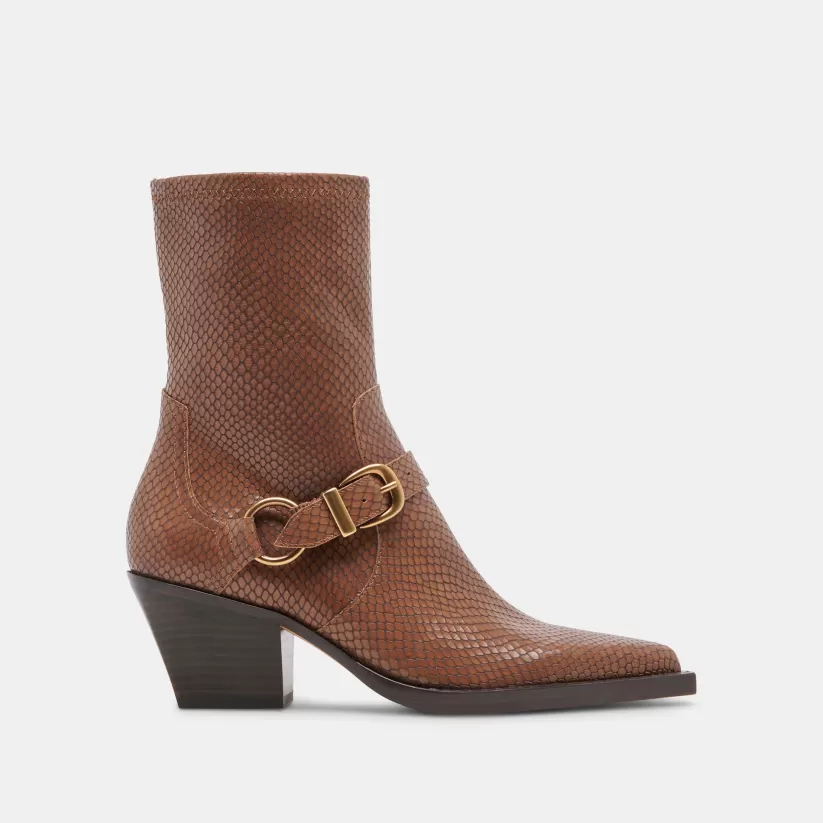 Western Inspired | Dolce Vita RAVE BOOTS SADDLE EMBOSSED LEATHER SADDLEEMBOSSEDLEATHER
