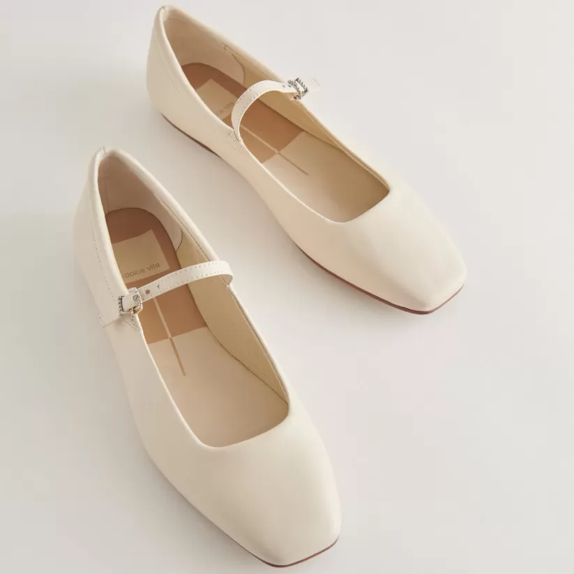 Mary Janes | Ballet Flats | Dolce Vita REYES BALLET FLATS IVORY LEATHER IVORYLEATHER