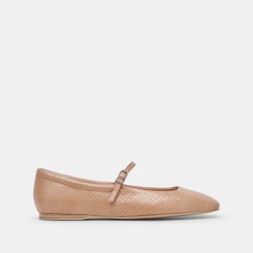 Mary Janes | Ballet Flats | Dolce Vita REYES BALLET FLATS TOFFEE SNAKE EMBOSSED TOFFEESNAKEEMBOSSED