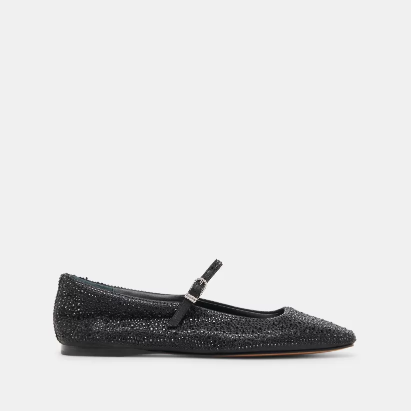 Mary Janes | Make It Metallic | Dolce Vita REYES CRYSTAL BALLET FLATS BLACK METALLIC CRYSTAL BLACKMETALLICCRYSTAL