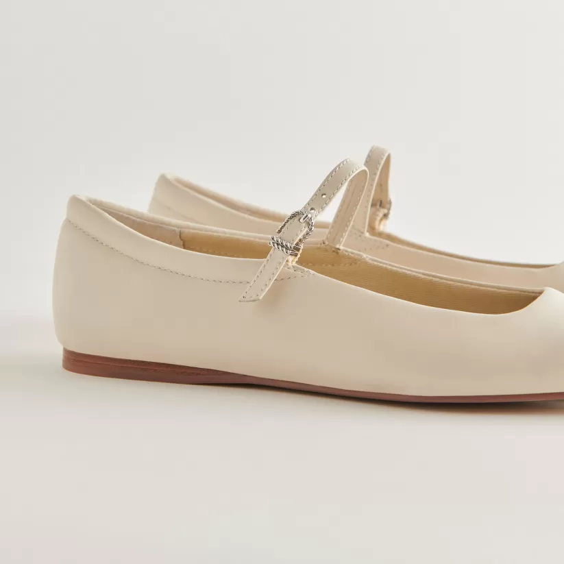 Mary Janes | Wide Widths | Dolce Vita REYES WIDE BALLET FLATS IVORY LEATHER IVORYLEATHER