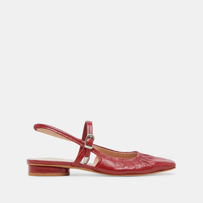Mary Janes | Flats & Loafers | Dolce Vita RIANNE FLATS RED CRINKLE PATENT REDCRINKLEPATENT