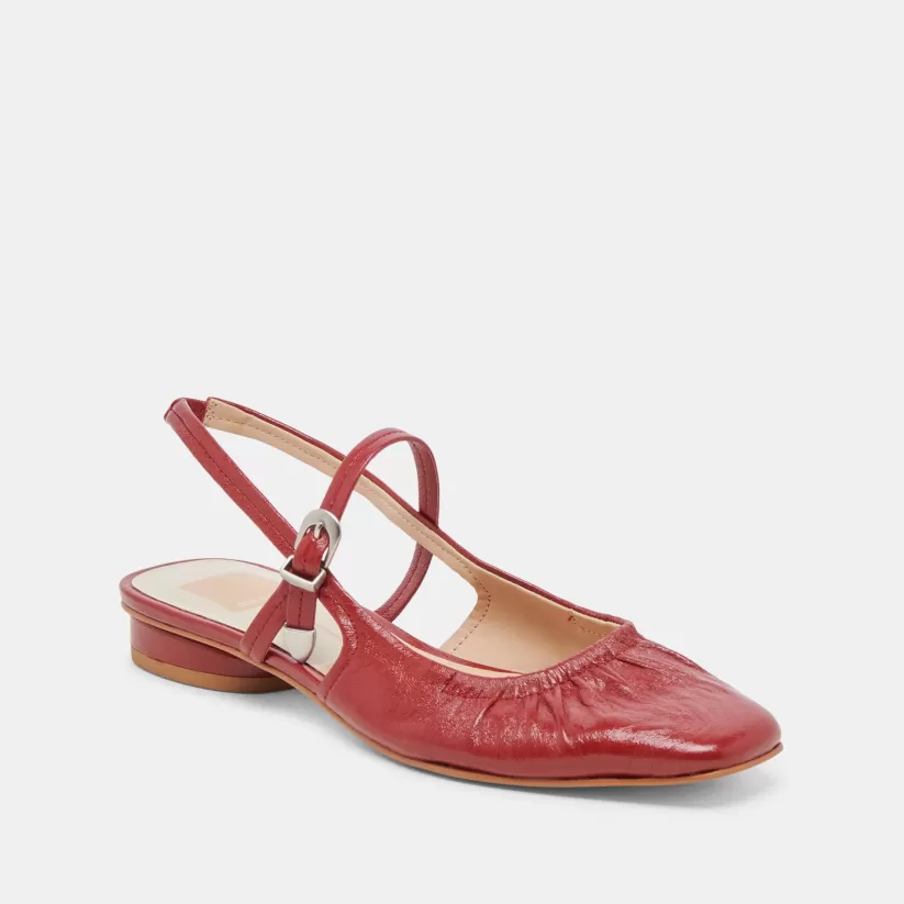Mary Janes | Flats & Loafers | Dolce Vita RIANNE FLATS RED CRINKLE PATENT REDCRINKLEPATENT