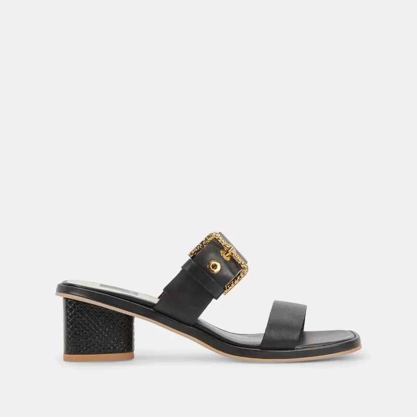 Sandals | Dolce Vita RIVA SANDALS BLACK LEATHER BLACKLEATHER