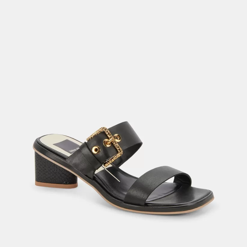 Sandals | Dolce Vita RIVA SANDALS BLACK LEATHER BLACKLEATHER