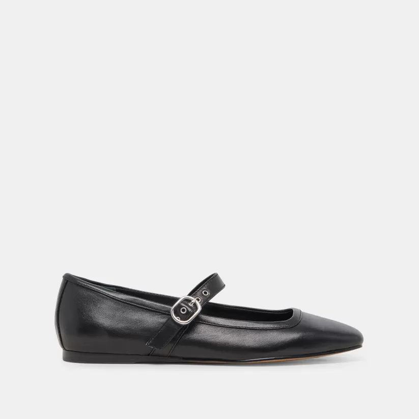 Mary Janes | Ballet Flats | Dolce Vita RODNI BALLET FLATS BLACK LEATHER BLACKLEATHER