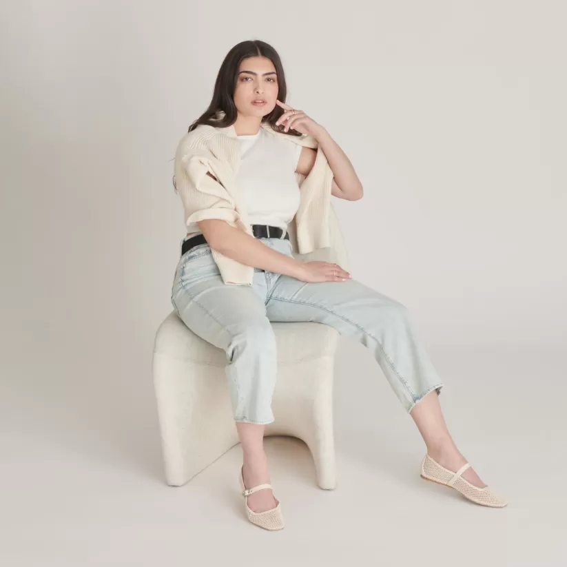 Mary Janes | Ballet Flats | Dolce Vita RODNI MESH BALLET FLATS CREME WOVEN MESH CREMEWOVENMESH