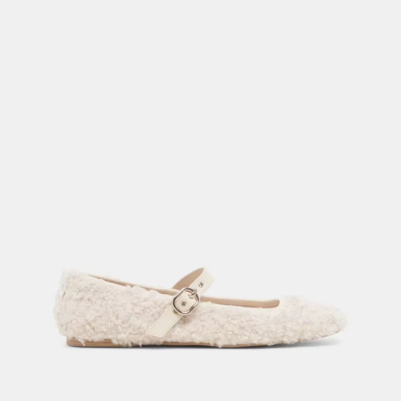 Mary Janes | Ballet Flats | Dolce Vita RODNI PLUSH BALLET FLATS CREME PLUSH CREMEPLUSH