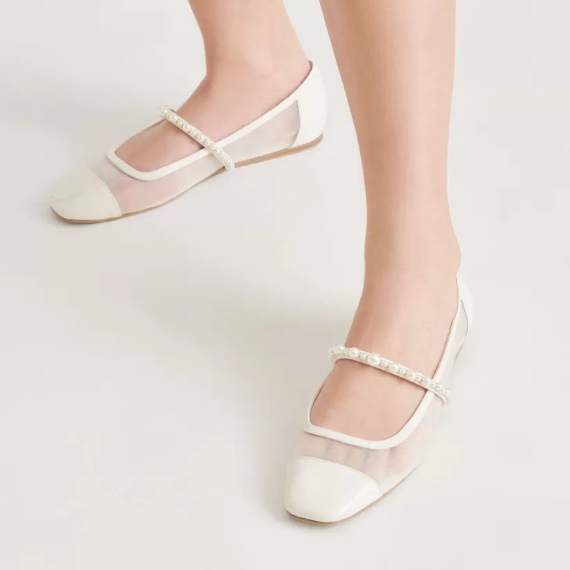 Ballet Flats | Flats & Loafers | Dolce Vita ROLLIN PEARL BALLET FLATS WHITE MESH WHITEMESH
