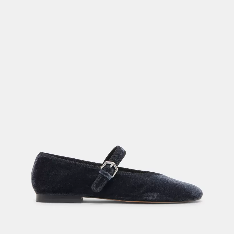 Mary Janes | Ballet Flats | Dolce Vita ROSLYN BALLET FLATS DUSTY BLUE VELVET DUSTYBLUEVELVET