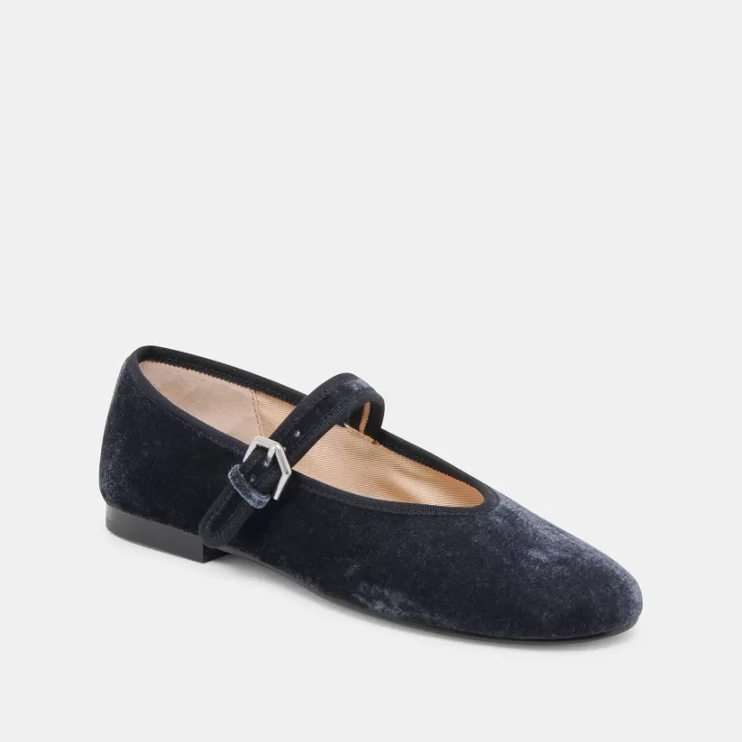 Mary Janes | Ballet Flats | Dolce Vita ROSLYN BALLET FLATS DUSTY BLUE VELVET DUSTYBLUEVELVET