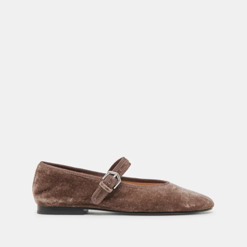 Mary Janes | Ballet Flats | Dolce Vita ROSLYN BALLET FLATS SMOKE VELVET SMOKEVELVET