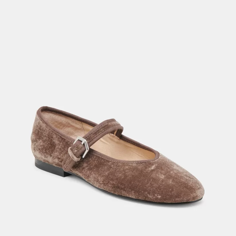Mary Janes | Ballet Flats | Dolce Vita ROSLYN BALLET FLATS SMOKE VELVET SMOKEVELVET