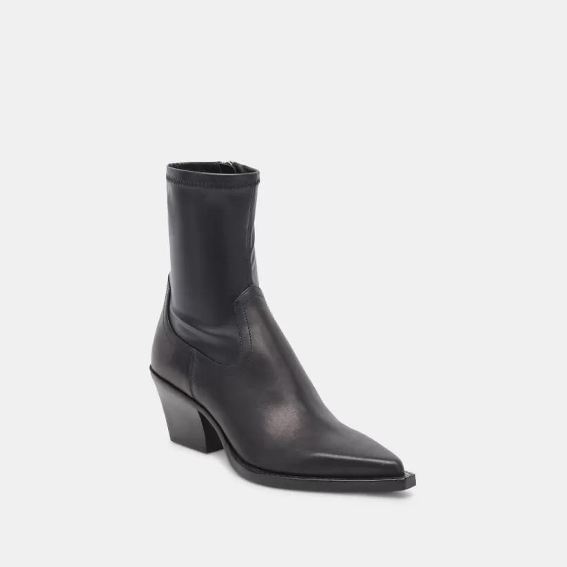Western Inspired | Boots & Booties | Dolce Vita RUTGER BOOTS BLACK LEATHER BLACKLEATHER