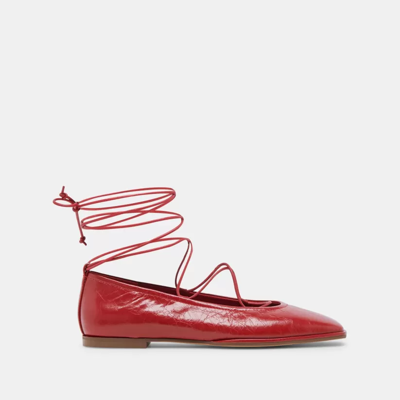 Ballet Flats | Flats & Loafers | Dolce Vita RYDER BALLET FLATS RED CRINKLE PATENT REDCRINKLEPATENT
