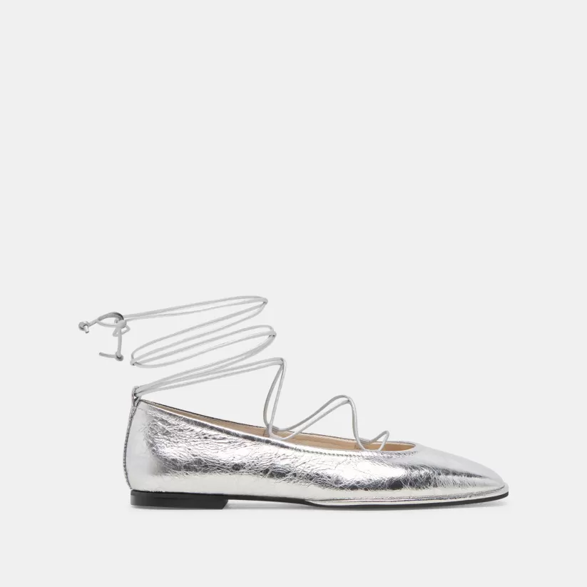 Ballet Flats | Flats & Loafers | Dolce Vita RYDER BALLET FLATS SILVER DISTRESSED LEATHER SILVERDISTRESSEDLEATHER
