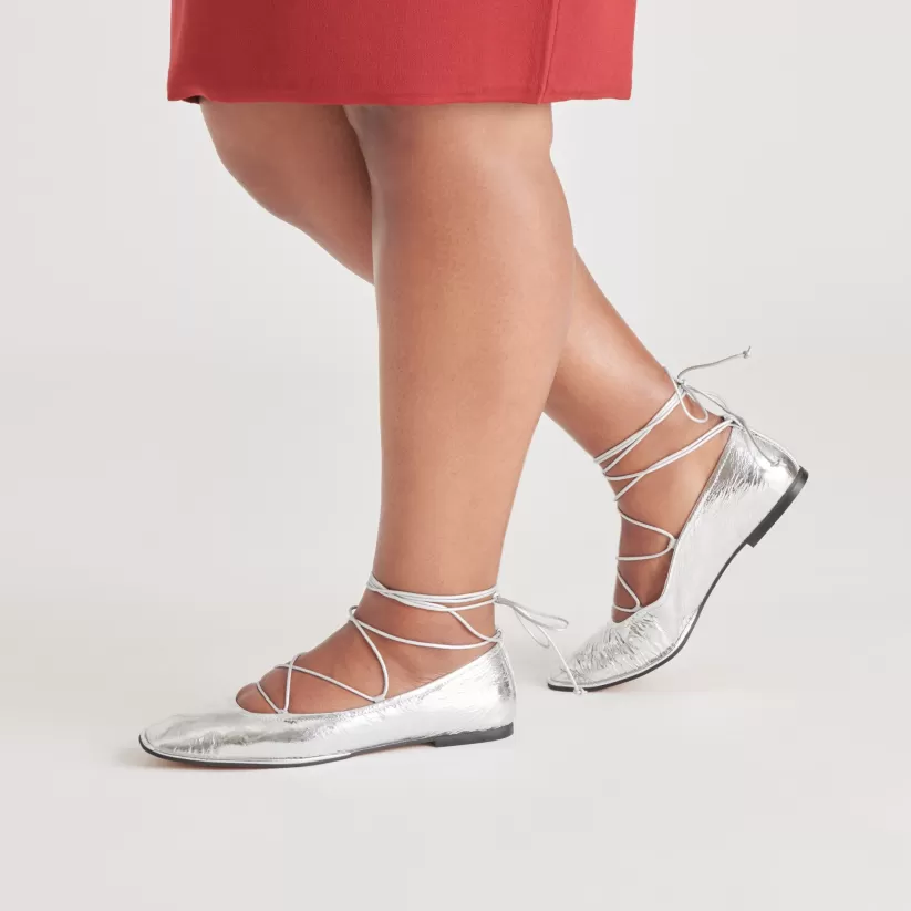 Ballet Flats | Flats & Loafers | Dolce Vita RYDER BALLET FLATS SILVER DISTRESSED LEATHER SILVERDISTRESSEDLEATHER