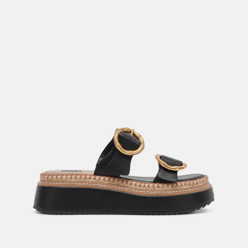Sandals | Dolce Vita RYSHA SANDALS BLACK LEATHER BLACKLEATHER