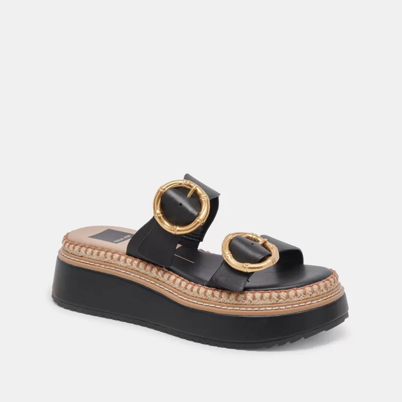 Sandals | Dolce Vita RYSHA SANDALS BLACK LEATHER BLACKLEATHER