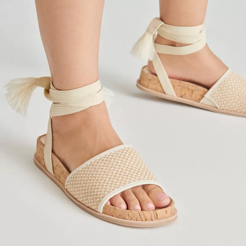 Sandals | Dolce Vita SALACY SANDALS WHITE NATURAL RAFFIA WHITENATURALRAFFIA
