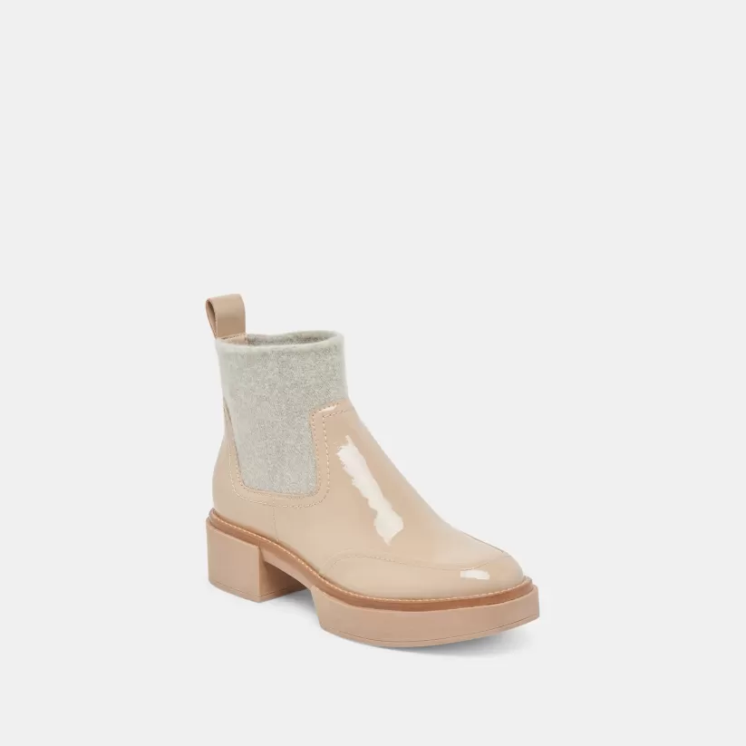 Wide Widths | Dolce Vita SALINE H2O WIDE BOOTIES DUNE CRINKLE PATENT DUNECRINKLEPATENT