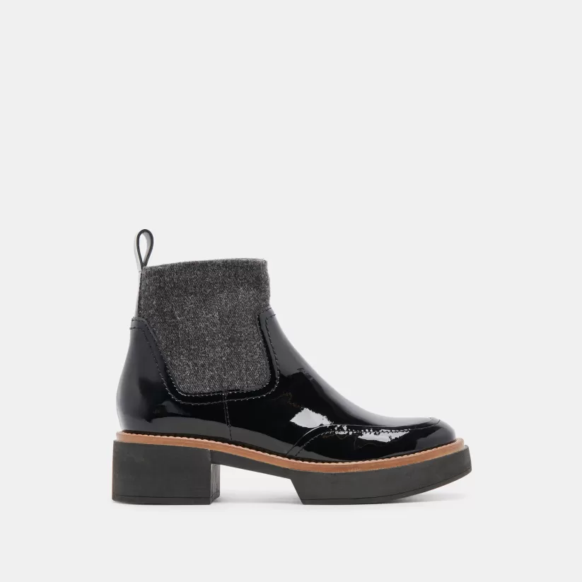 Wide Widths | Dolce Vita SALINE H2O WIDE BOOTIES MIDNIGHT CRINKLE PATENT MIDNIGHTCRINKLEPATENT