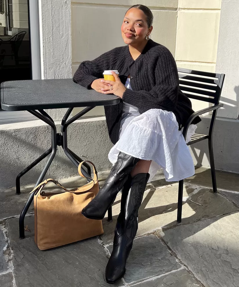 Western Inspired | Boots & Booties | Dolce Vita SAMSIN BOOTS BLACK LEATHER BLACKLEATHER